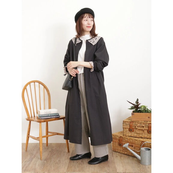 現貨 Samansa Mos2 前後兩穿 刺繡方領洋裝 特價 出清 代購 森林系 SM2 日本代購 代購 日本連線-細節圖6