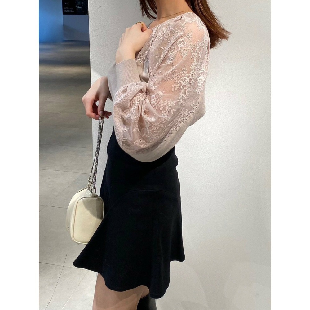 現貨 SNIDEL 超美 五折 特價 氣質精緻蕾絲透膚上衣 預購 日貨 日本連線 日本代購 代購-細節圖3
