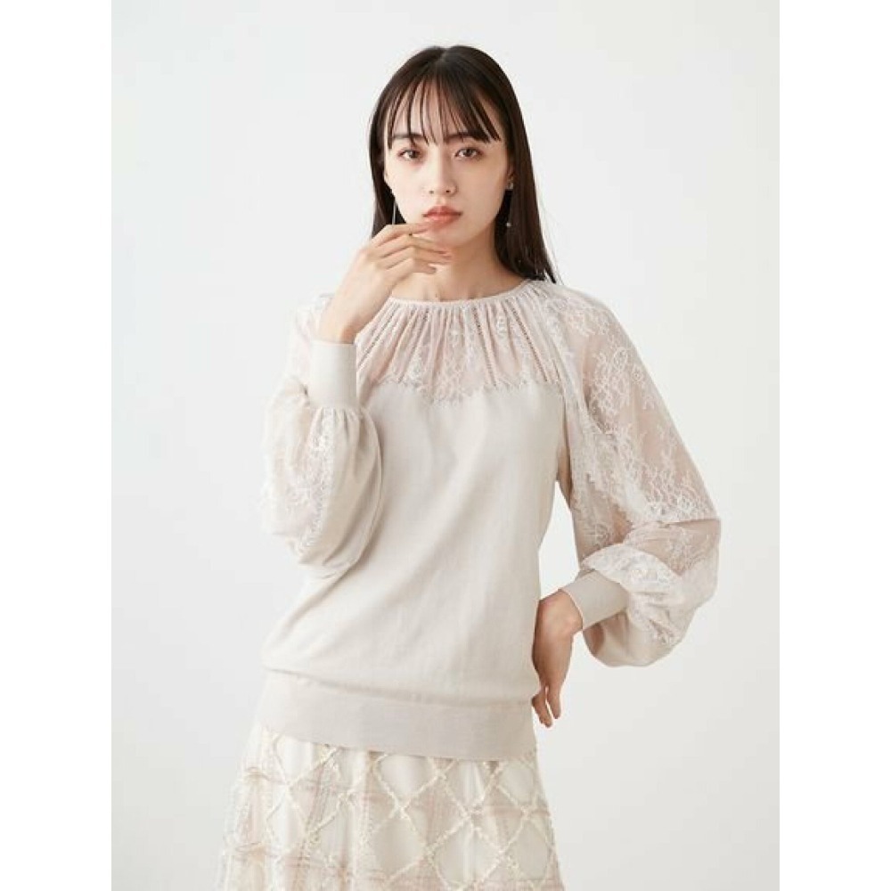 現貨 SNIDEL 超美 五折 特價 氣質精緻蕾絲透膚上衣 預購 日貨 日本連線 日本代購 代購-細節圖5