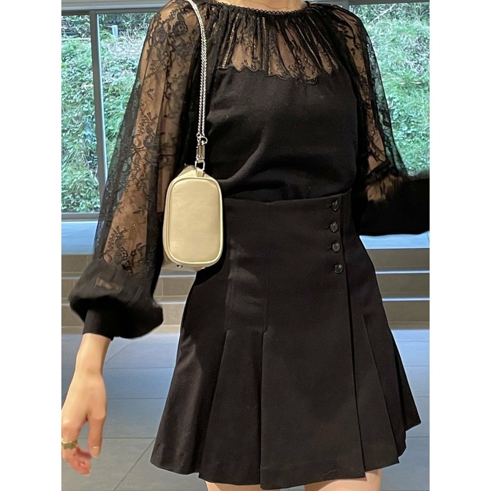 現貨 SNIDEL 超美 五折 特價 氣質精緻蕾絲透膚上衣 預購 日貨 日本連線 日本代購 代購-細節圖6