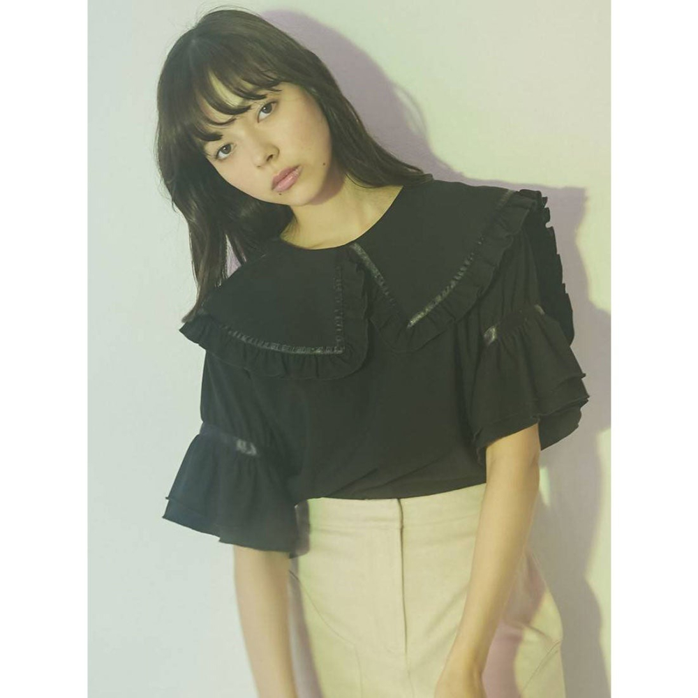 現貨 merry jenny 大領子荷葉TEE 特價 出清 代購 日本代購-細節圖2