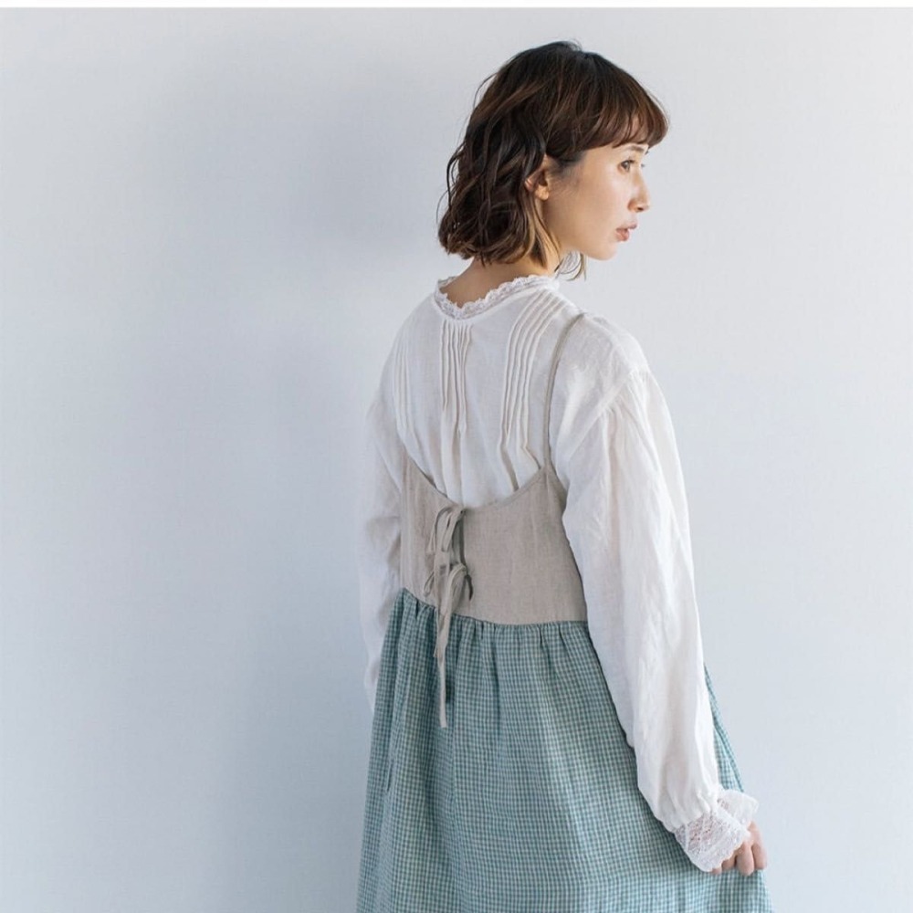 現貨 kazumi SamansaMos2 聯名格子背心洋裝 特價 出清 代購 日本代購 背心裙-細節圖3