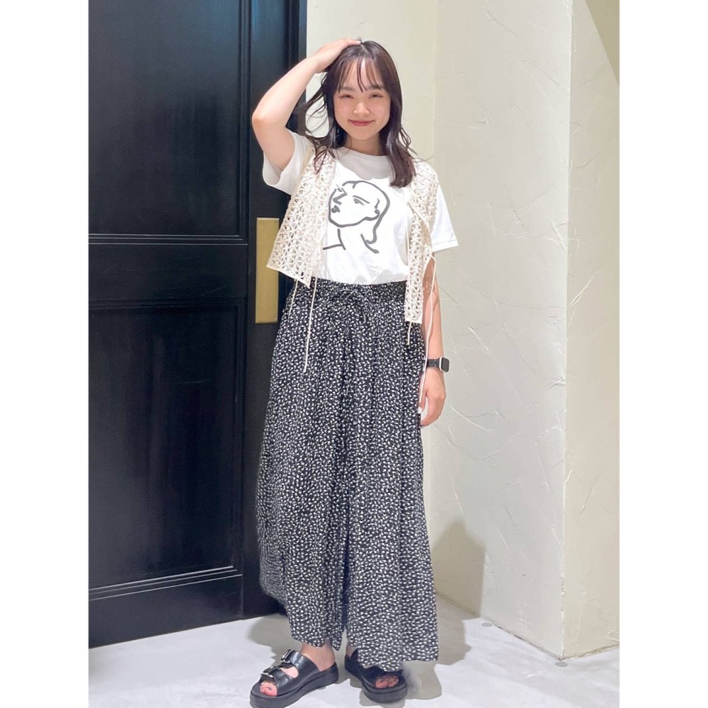 現貨 niko and 立體紋路柔軟嫘縈飄逸 褲裙 代購 日本代購 特價 日貨-細節圖2