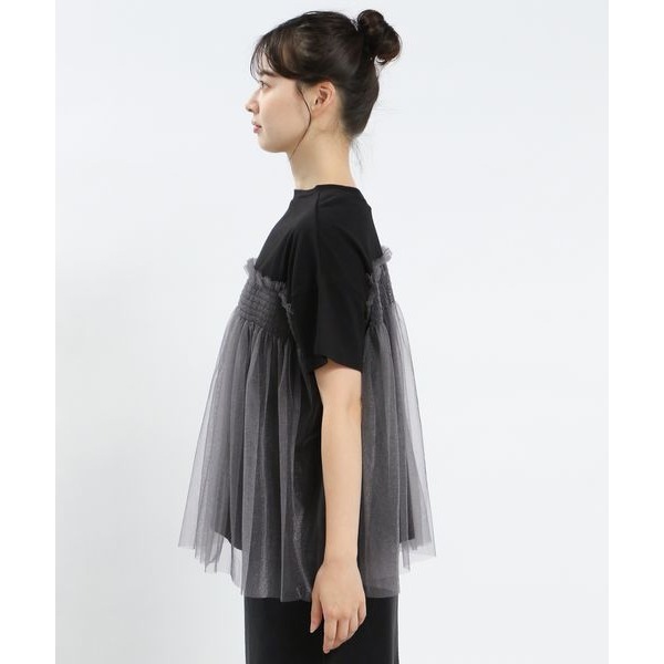 現貨 GLOBAL WORK 假兩件拼接金蔥上衣 特價 出清 代購 日本代購-細節圖3