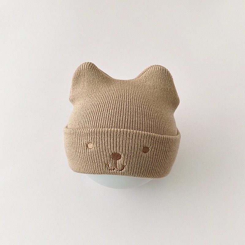 寶寶兔兔針織帽 毛帽 毛線帽保暖帽 嬰兒胎帽 秋冬加厚 帽子 兒童毛帽 幼童毛帽 針織帽-規格圖1