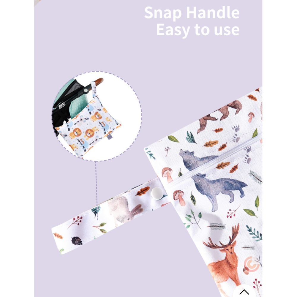 Elinfant新款寶寶尿布收納袋 中款洗漱袋 髒衣物收納袋 化妝袋 外出旅行防水袋 嬰兒收納袋-細節圖2