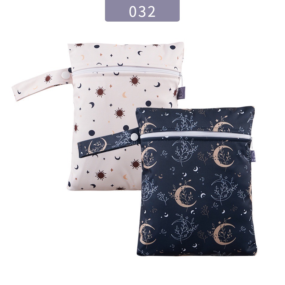 Elinfant新款寶寶尿布收納袋 中款洗漱袋 髒衣物收納袋 化妝袋 外出旅行防水袋 嬰兒收納袋-規格圖3