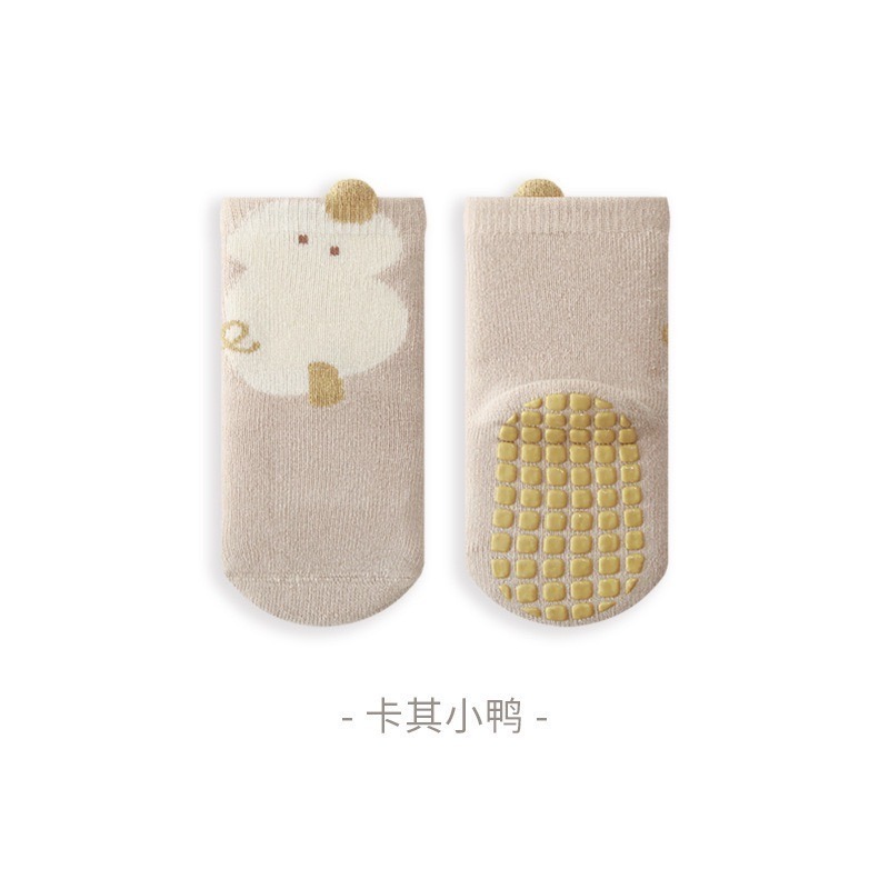 動物寶寶襪 嬰兒加厚毛圈襪 學步襪 加絨加厚襪子 貂絨寶寶襪 中筒襪 兒童襪子 新生兒襪-規格圖4
