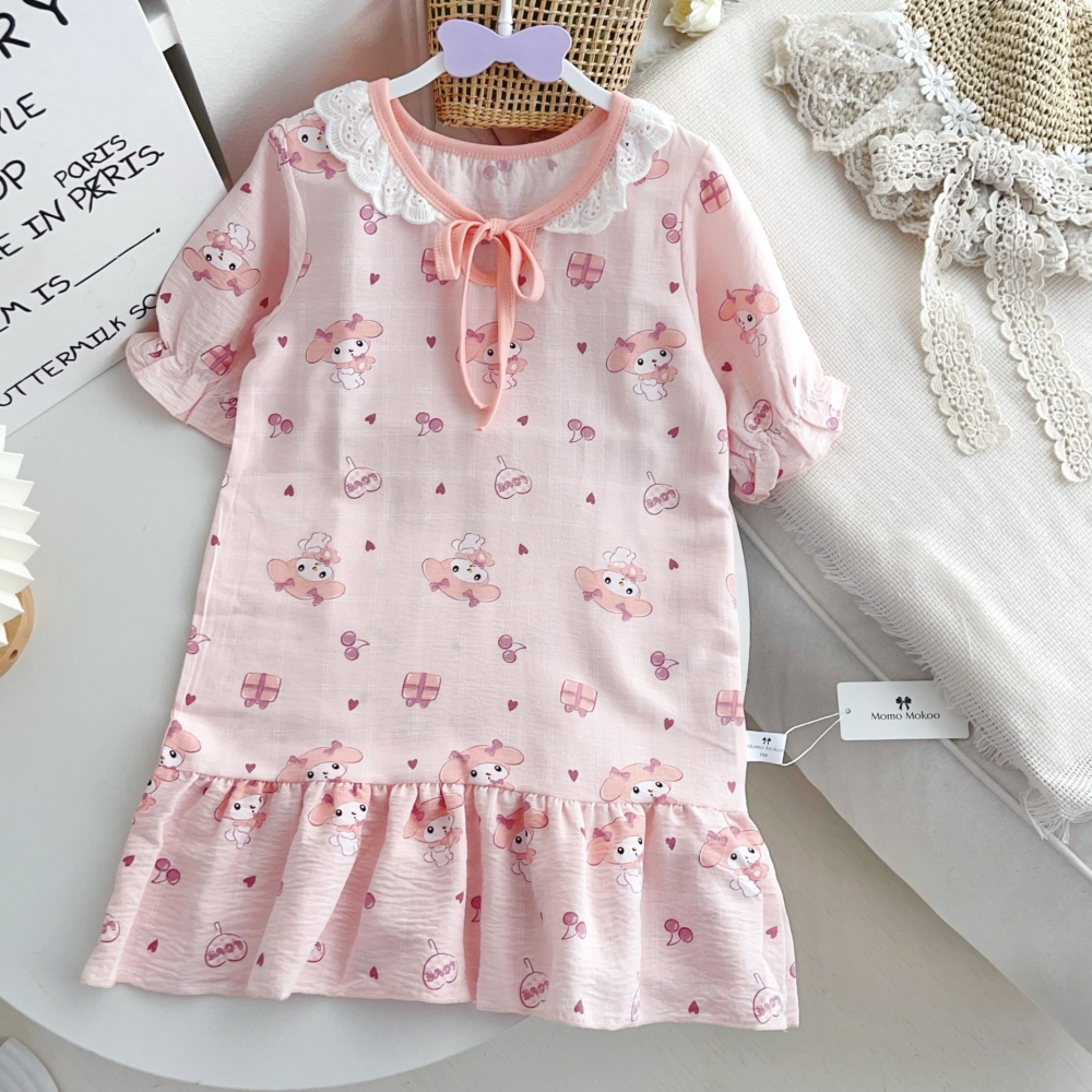 預購T • 公主印花滿印裙-細節圖5