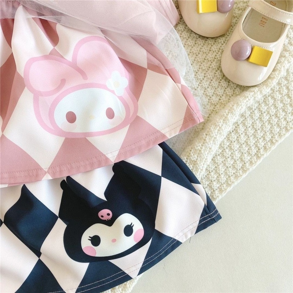 預購.庫洛米/美樂蒂網紗連衣裙-細節圖3