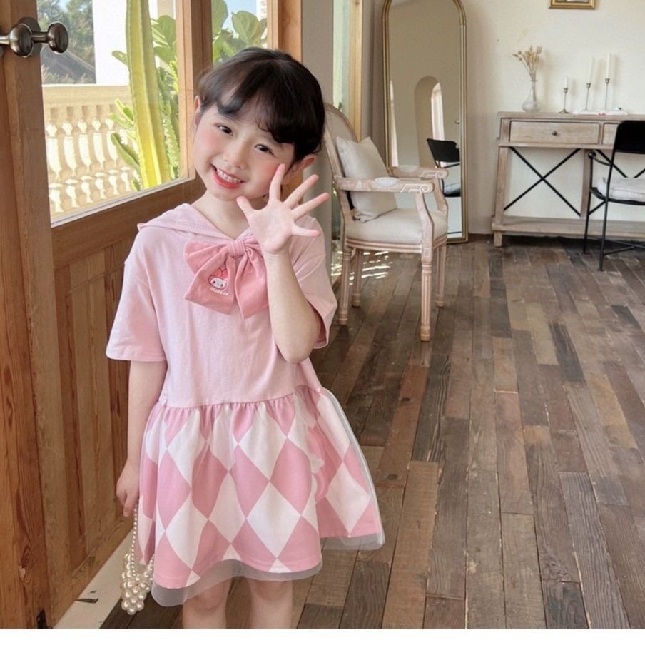 預購.庫洛米/美樂蒂網紗連衣裙-細節圖6