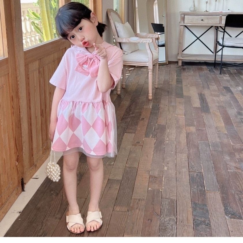 預購.庫洛米/美樂蒂網紗連衣裙-細節圖7