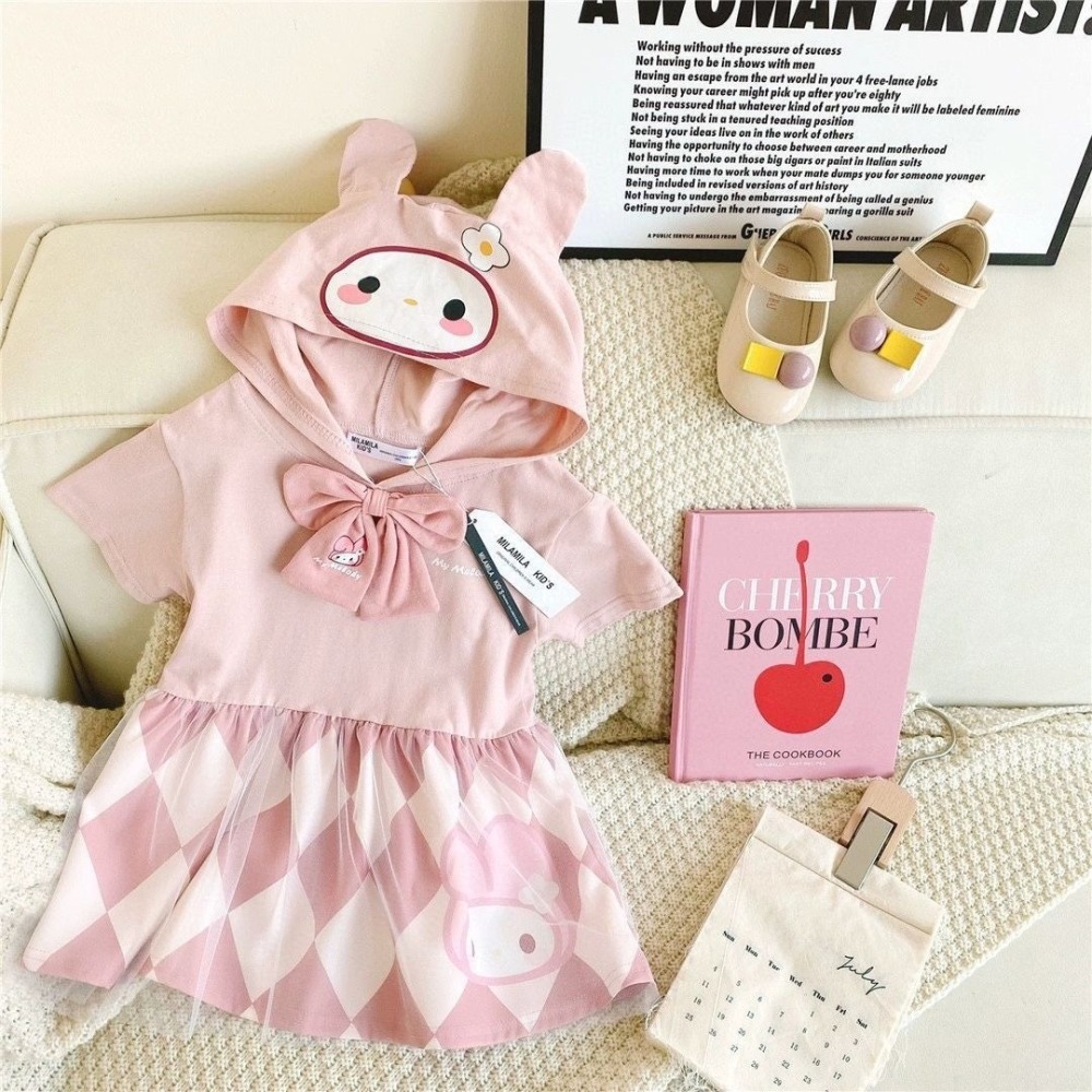 預購.庫洛米/美樂蒂網紗連衣裙-細節圖9