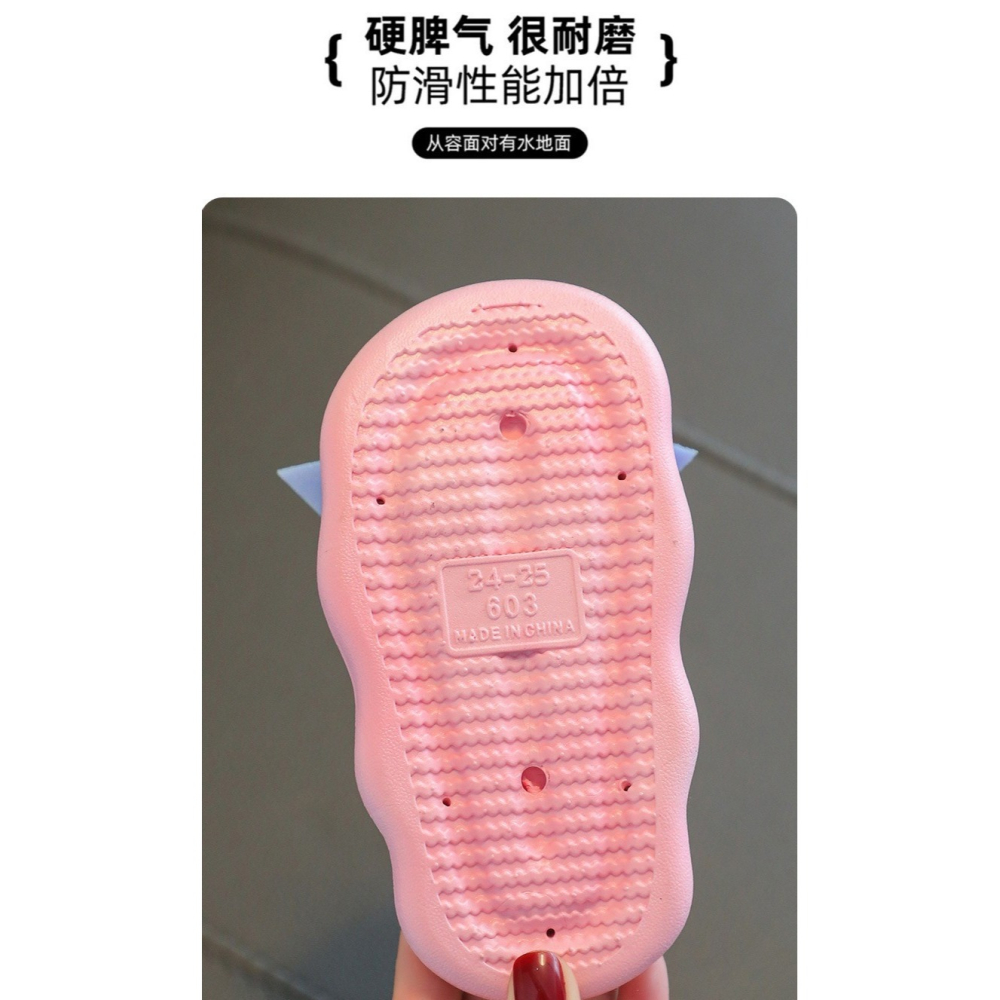 預購.甜美大蝴蝶結拖鞋-兒童款-細節圖2