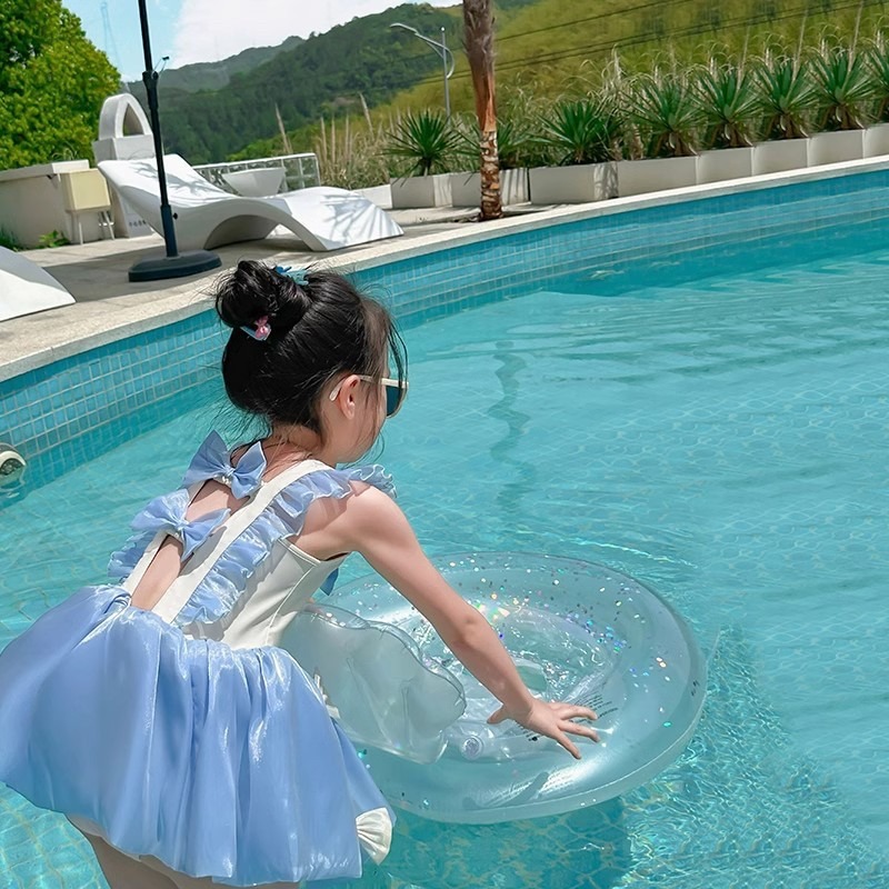 預購.ins超美蝴蝶游泳衣 -帶泳帽-細節圖3