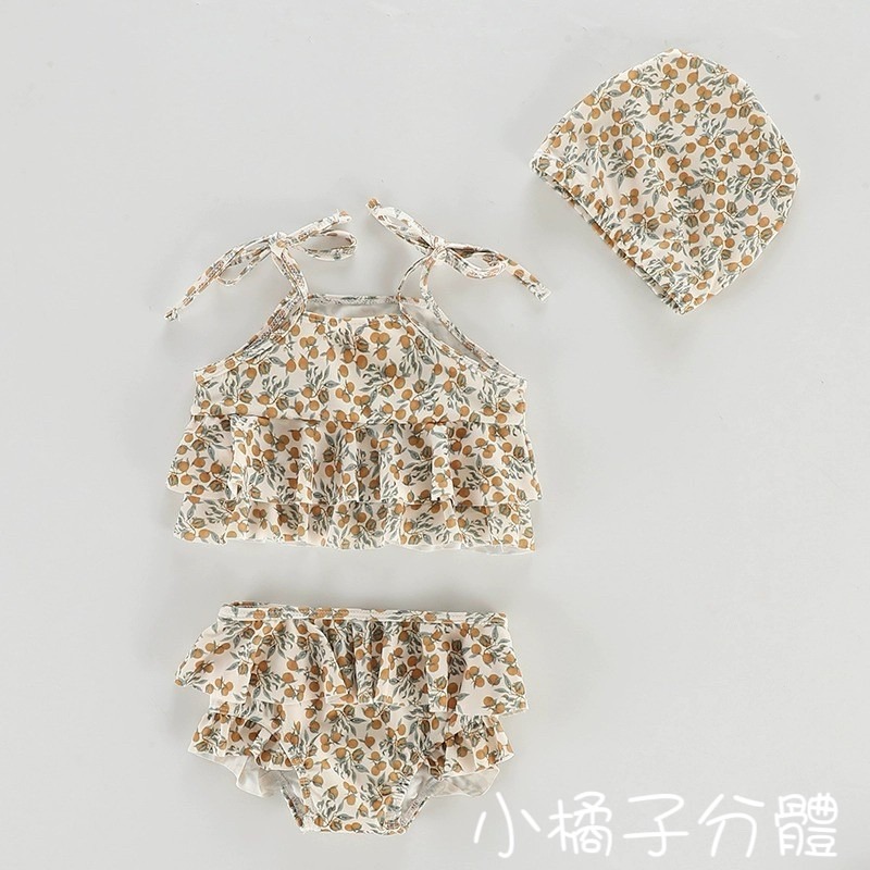 預購.丹麥長袖荷葉邊游泳衣  -帶泳帽-規格圖9