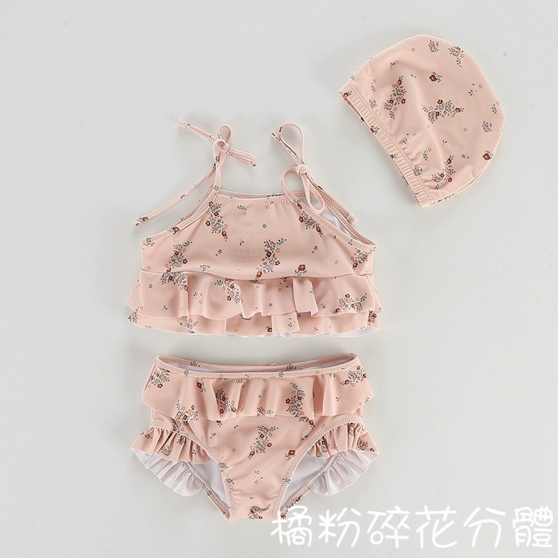 預購.丹麥長袖荷葉邊游泳衣  -帶泳帽-規格圖9