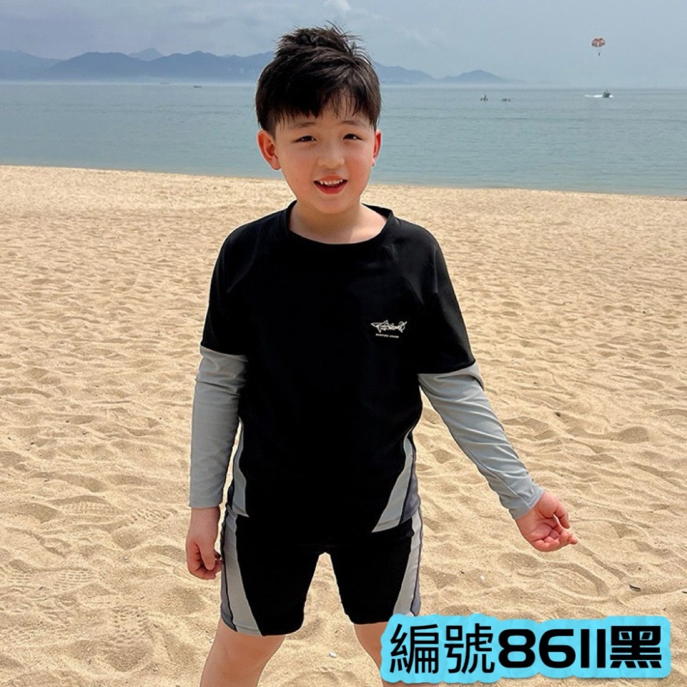 預購.中大童長袖防曬游泳裝適合-規格圖8