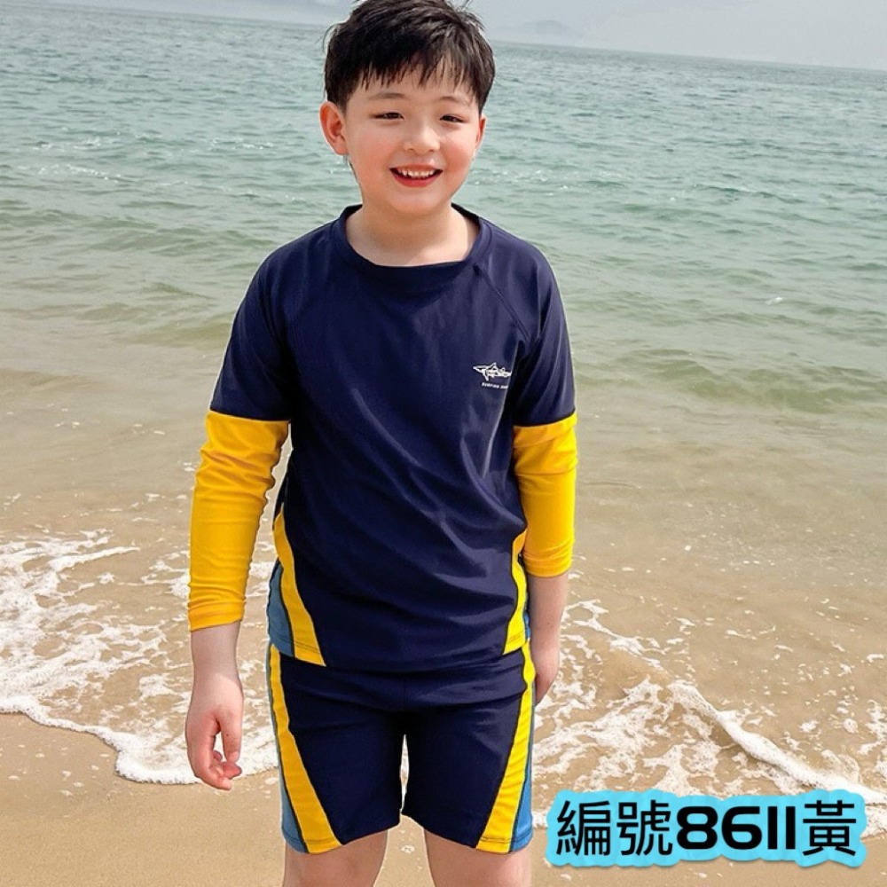 預購.中大童長袖防曬游泳裝適合-規格圖8