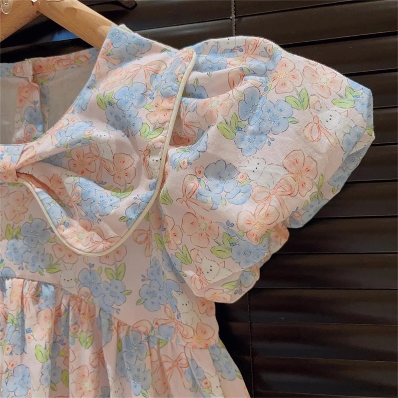 預購.蝴蝶結泡泡袖連衣裙-細節圖2