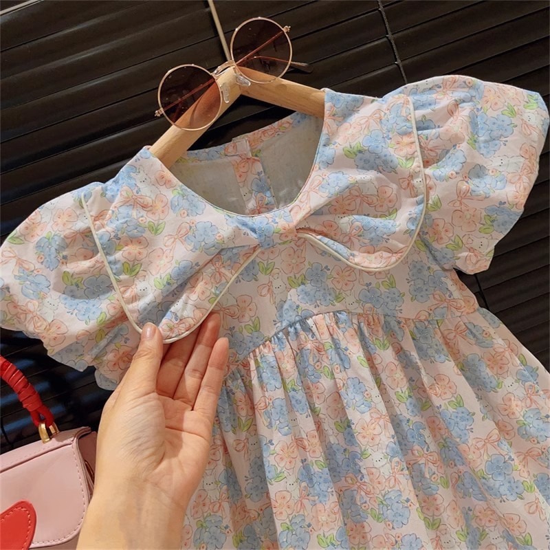 預購.蝴蝶結泡泡袖連衣裙-細節圖3