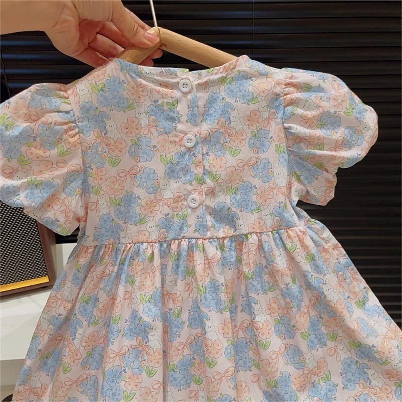 預購.蝴蝶結泡泡袖連衣裙-細節圖5