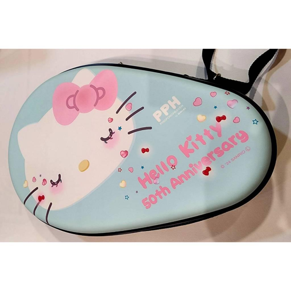 <古大體育>日本限定款商品 三英  KITTY 50周年紀念款 硬質球拍套 乒乓球拍套 桌球拍袋 乒乓球拍袋 球拍盒-細節圖3