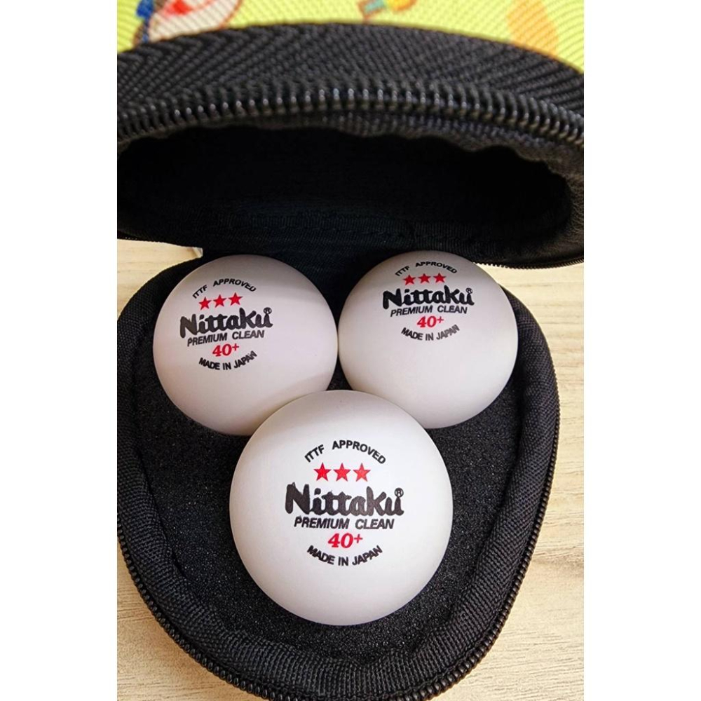 <古大體育> Nittaku Premium 40+ 日本製 抗菌 三星 比賽球(三顆)-細節圖2