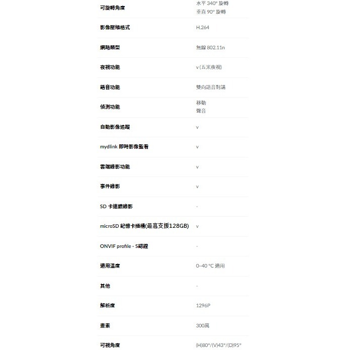 友訊 D-Link DCS-6501LH 2K迷你旋轉無線網路攝影機 DCS-6501LH/C-細節圖3