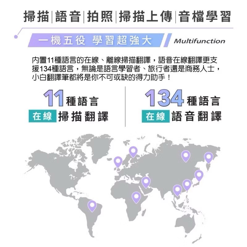 公司貨 保固【WONDER】小白全能翻譯筆 WM-T21W 🌟加贈保護套、保護貼、小禮物🎁-細節圖2