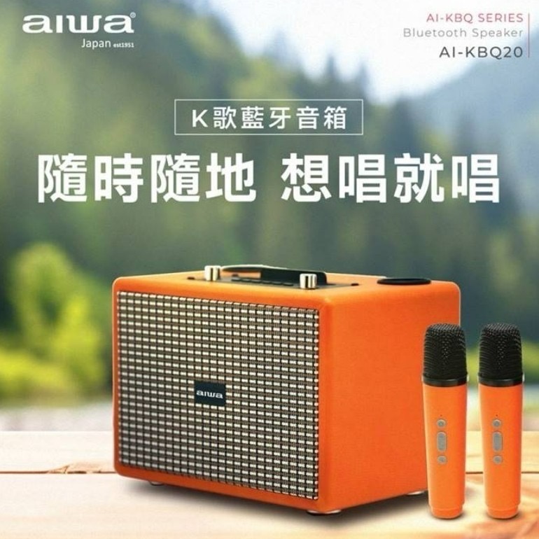 🎤 隨時開唱【日本AIWA愛華】藍芽K歌音響 (可刪除人聲/雙麥克風)是音響也是KTV~外出旅遊帶著走-細節圖4