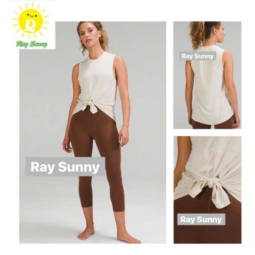新品現貨+預購 RaySunny女裝-瑜珈圓領罩衫式背心 涼感 親膚 綁帶設計 運動時裝 滿額贈品牌購物袋