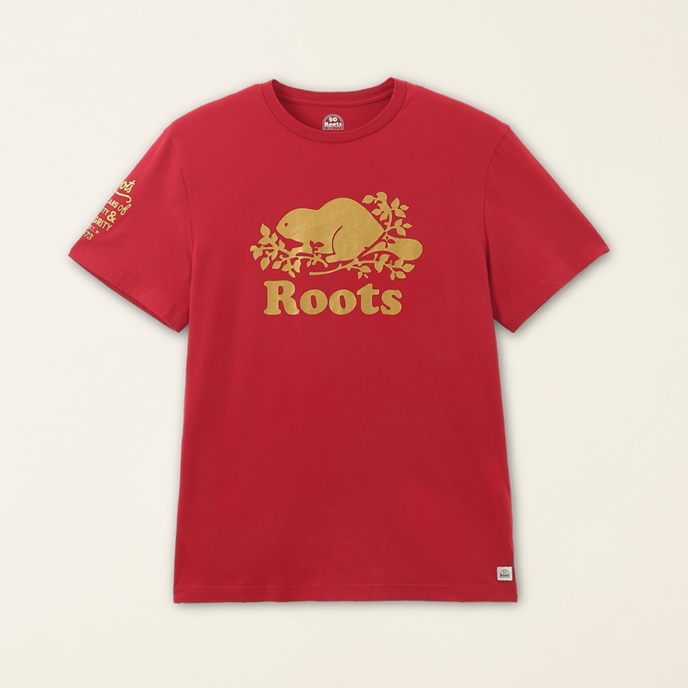 RS代購 Roots全新正品優惠]Roots男裝Roots50系列 光芒海狸經典短袖T恤 滿額贈袋子-細節圖5