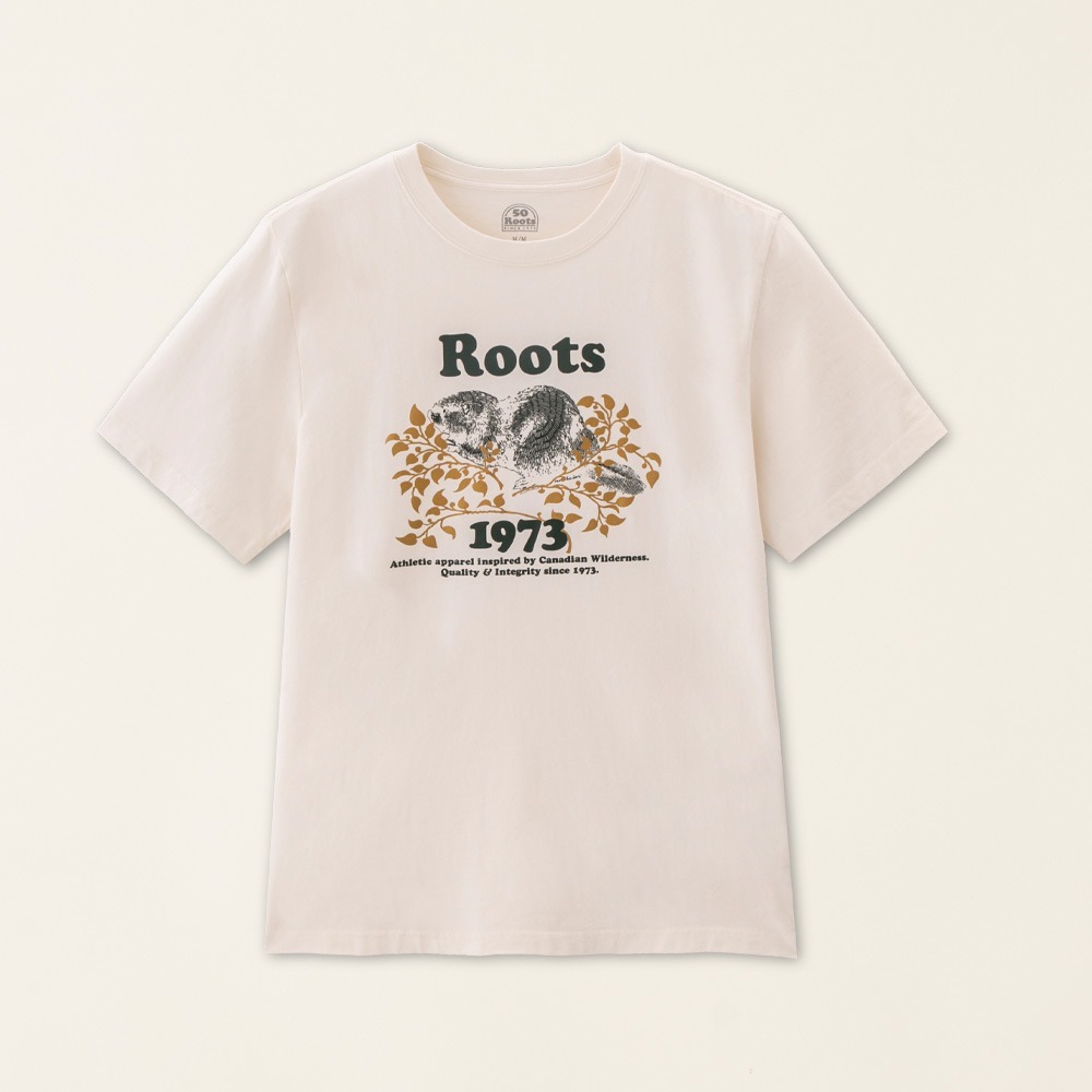 RS代購 Roots全新正品優惠 Roots男裝Roots50系列 手繪海狸有機棉短袖T恤 滿額贈袋子-細節圖7