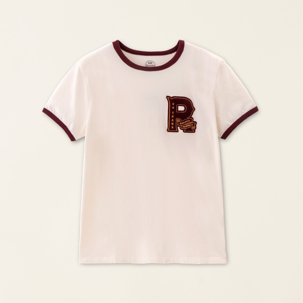 RS代購 Roots全新正品優惠 Roots女裝Roots50系列 刺繡大R有機棉短袖T恤 滿額贈購物袋-細節圖5