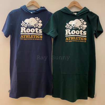 RS代購 Roots全新正品優惠 Roots女裝Roots50系列 海狸LOGO有機棉修身連帽洋裝 滿額贈購物袋