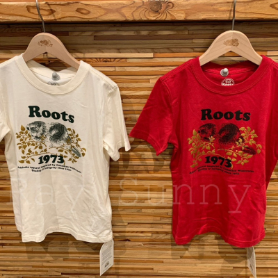 RS代購 Roots全新正品優惠 Roots童裝Roots50系列 手繪海狸有機棉短袖T恤 滿額贈袋子