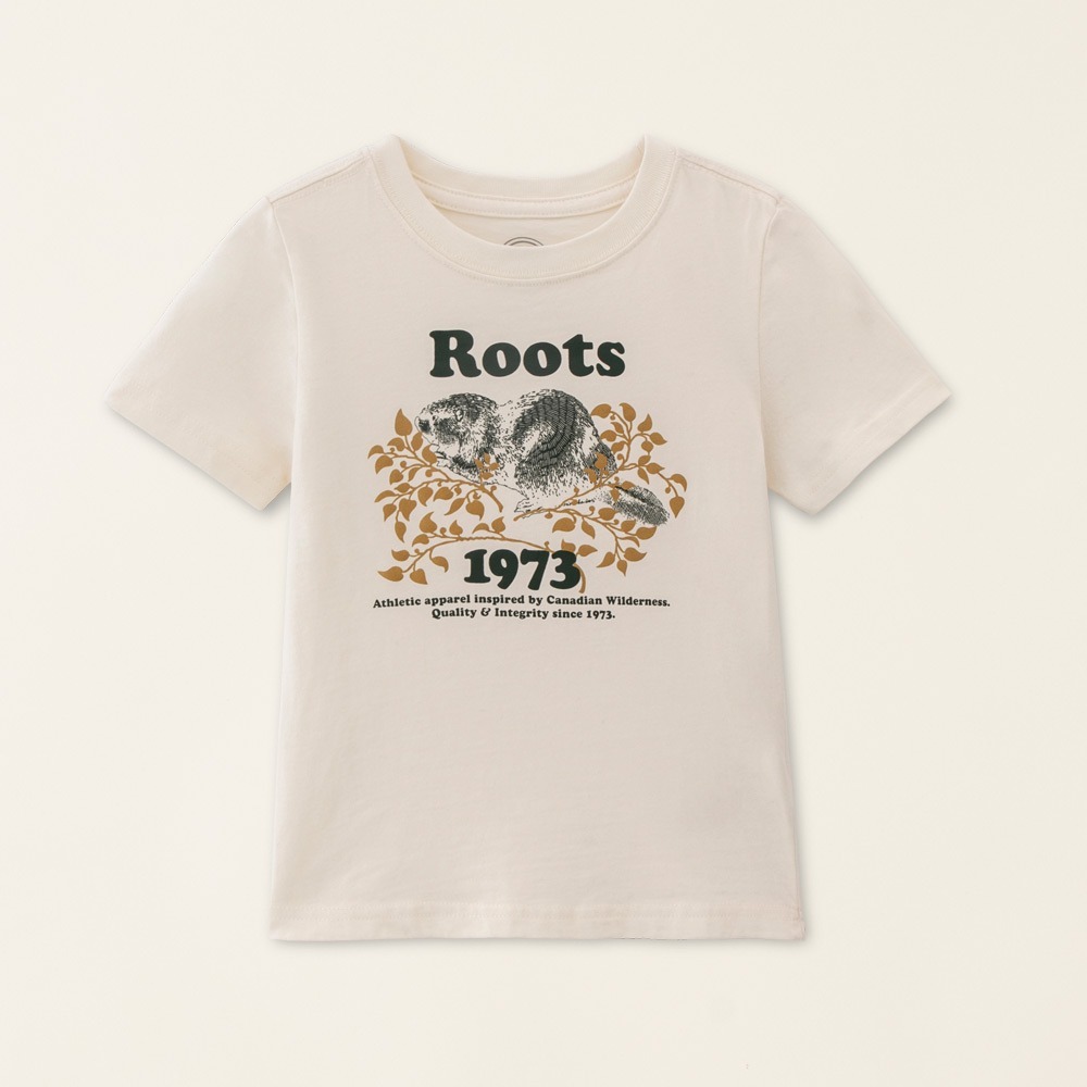 RS代購 Roots全新正品優惠 Roots童裝Roots50系列 手繪海狸有機棉短袖T恤 滿額贈袋子-細節圖3