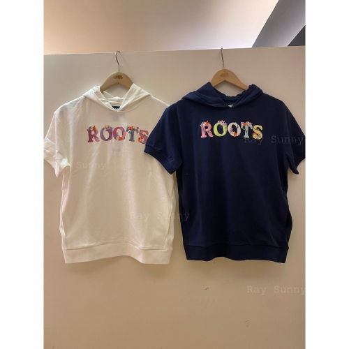 RS代購 Roots全新正品優惠 Roots女裝-繽紛花卉系列 刺繡花卉文字連帽上衣 滿額贈購物袋