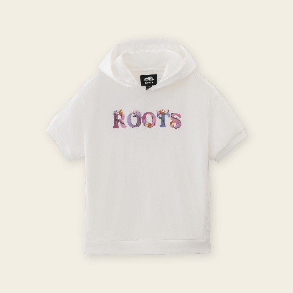 RS代購 Roots全新正品優惠 Roots女裝-繽紛花卉系列 刺繡花卉文字連帽上衣 滿額贈購物袋-細節圖3