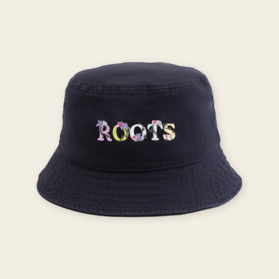 RS代購 Roots全新正品優惠 Roots配件-繽紛花卉系列 刺繡花卉文字漁夫帽 滿額贈購物袋