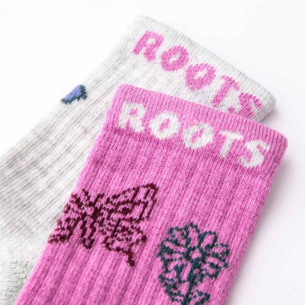 RS代購 Roots全新正品優惠 Roots小童襪-城市悠遊系列 童趣塗鴉踝襪 兩入組 滿額贈購物袋-細節圖3