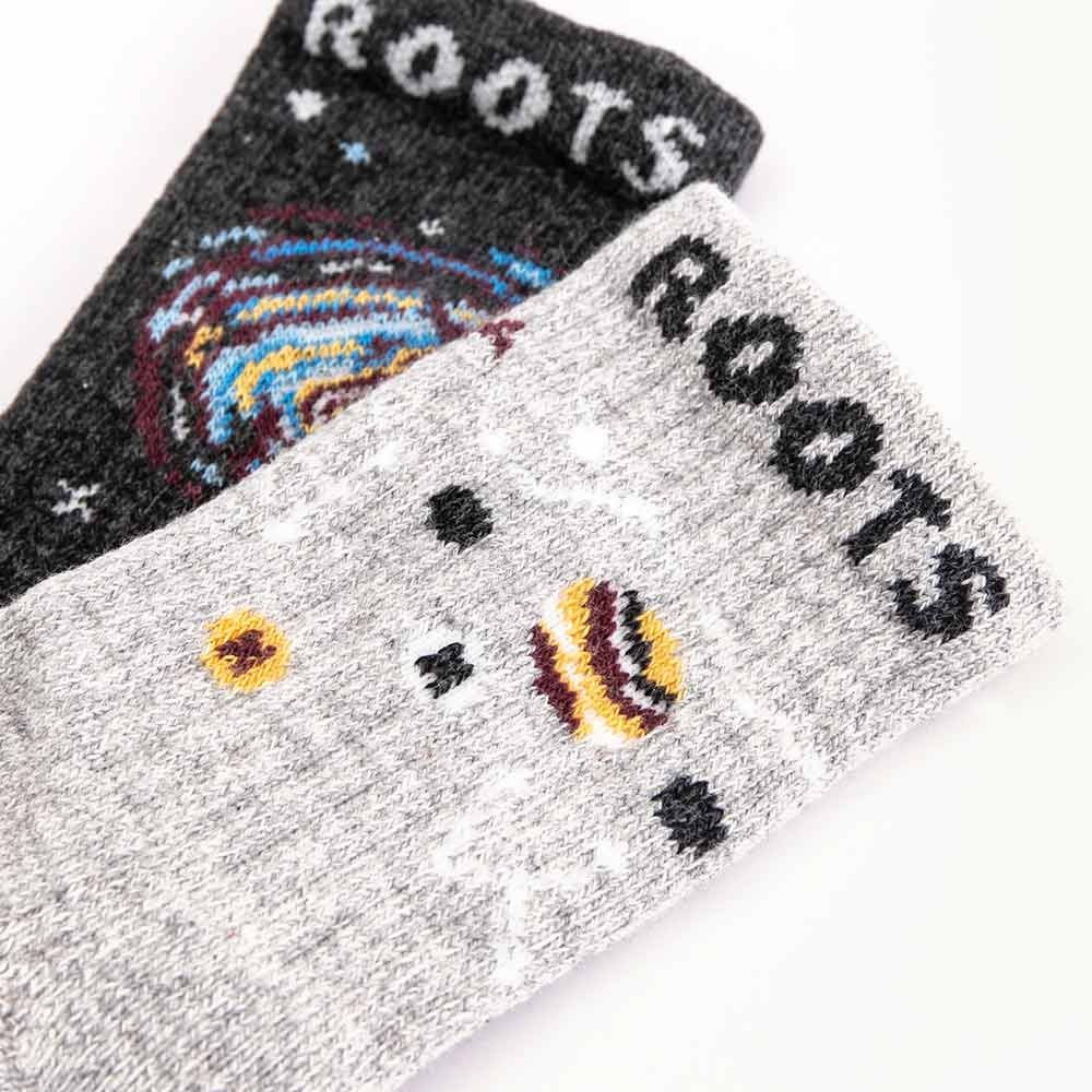 RS代購 Roots全新正品優惠 Roots小童襪-城市悠遊系列 童趣塗鴉踝襪 兩入組 滿額贈購物袋-細節圖5