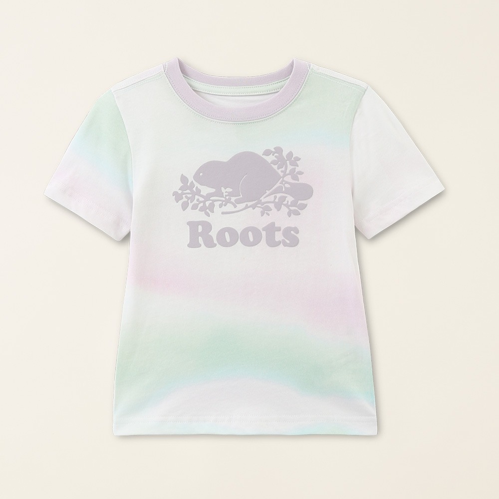 RS代購 Roots全新正品優惠 Roots童裝-繽紛花卉系列 渲染海狸經典短袖T恤 滿額贈袋子-細節圖6