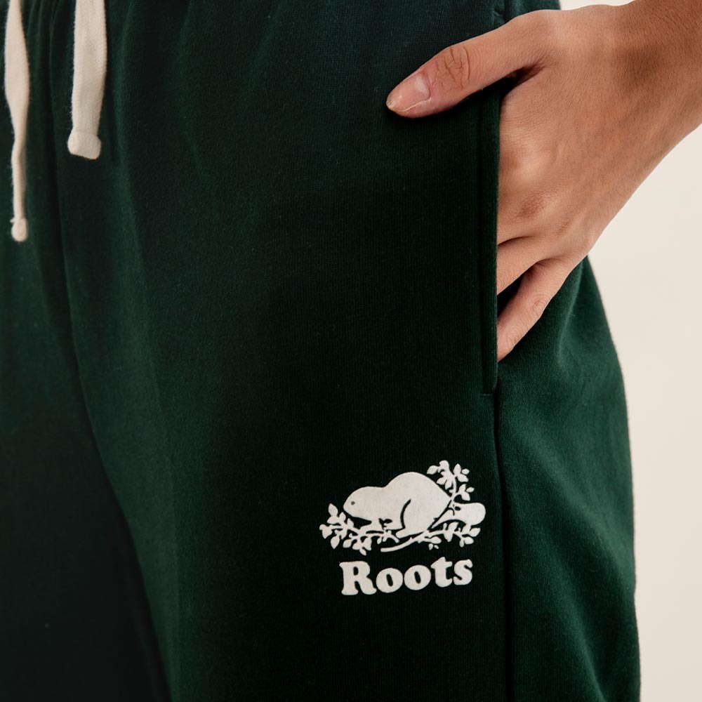 RS代購 Roots全新正品優惠 Roots女裝-絕對經典系列 海狸LOGO棉質工裝寬褲 滿額贈購物袋-細節圖8