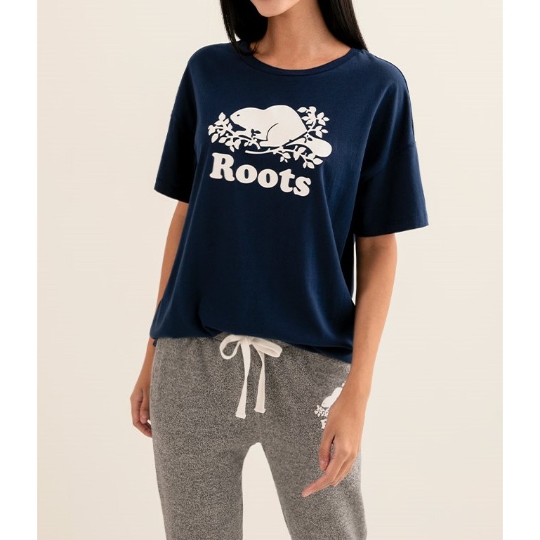 RS代購 Roots全新正品優惠 Roots女裝-絕對經典系列 海狸LOGO厚磅寬版短袖T恤 滿額贈品牌購物袋-細節圖4