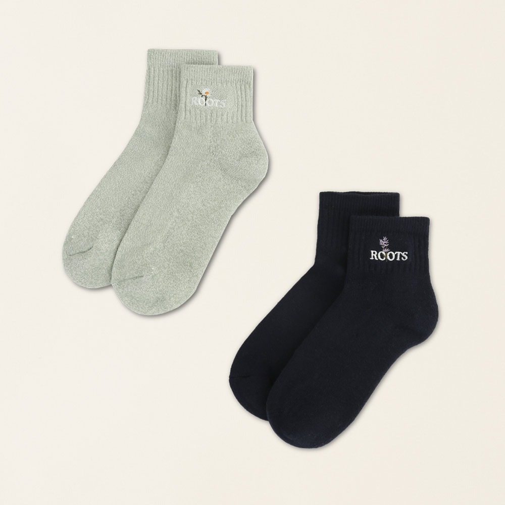 RS代購 Roots全新正品優惠Roots配件-繽紛花卉系列 刺繡花卉簡約踝襪 滿額贈購物袋-細節圖2