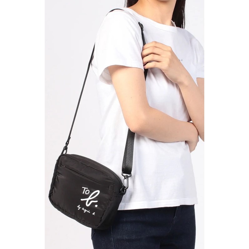 RS代購 - Agnes b全新正品優惠 Agnes b配件-to b.尼龍斜背包 贈送品牌袋子-細節圖2