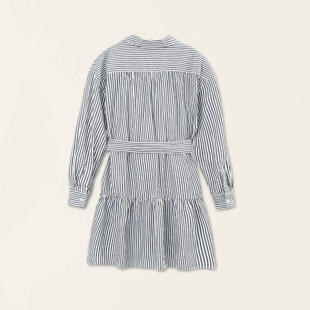 RS代購 Roots全新正品優惠 Roots女裝-舒適生活系列 刺繡海狸LOGO有機棉拼接襯衫洋裝 滿額贈購物袋-細節圖4