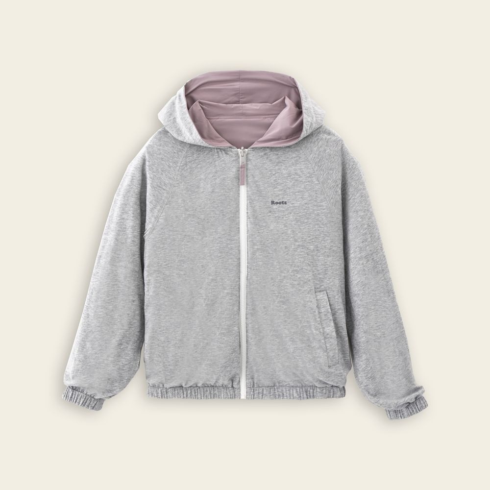 RS代購 Roots全新正品優惠 Roots女裝-舒適生活系列 海狸LOGO 雙面穿連帽外套 滿額即贈購物袋-細節圖7